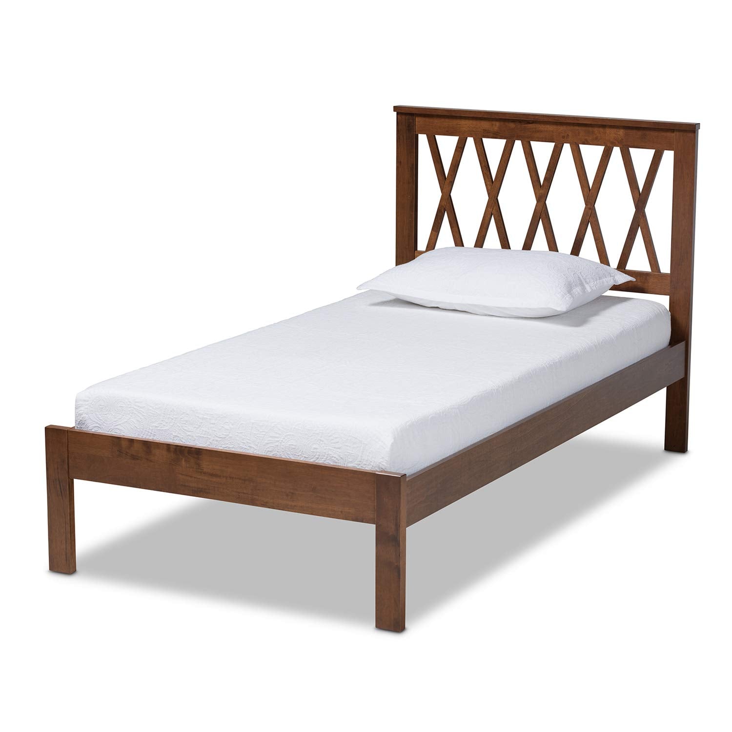 Baxton Studio Malene Twin Size Brown Finished Wood Platform Bed