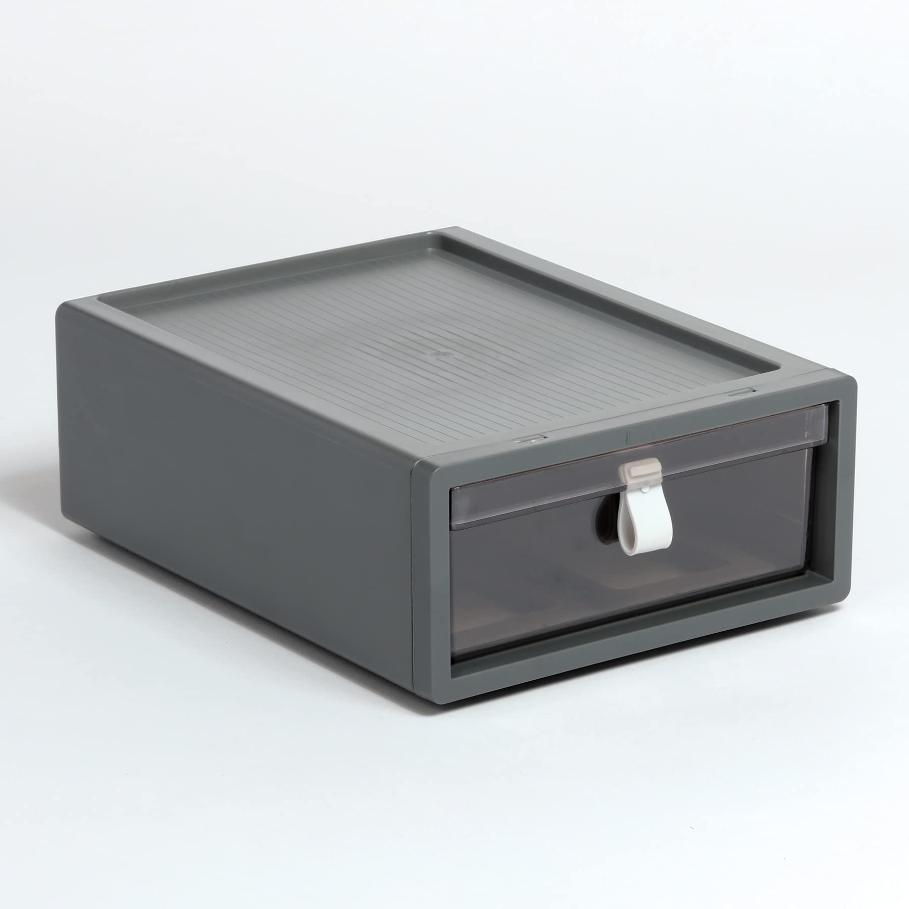 Pendaflex Stackable Drawer, Durable Plastic, Silicon Handles, Tinted Drawers, Single, Gray, 9 x 7 x 3.5, Medium, 1 Piece (41792)