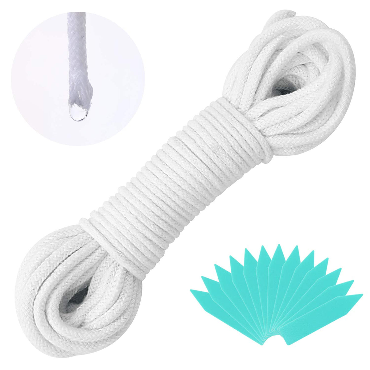 90 Feet 1/6 Inches Self Watering Wick Cord String Cotton Rope For Diy Plant Automatic Watering Device(90)