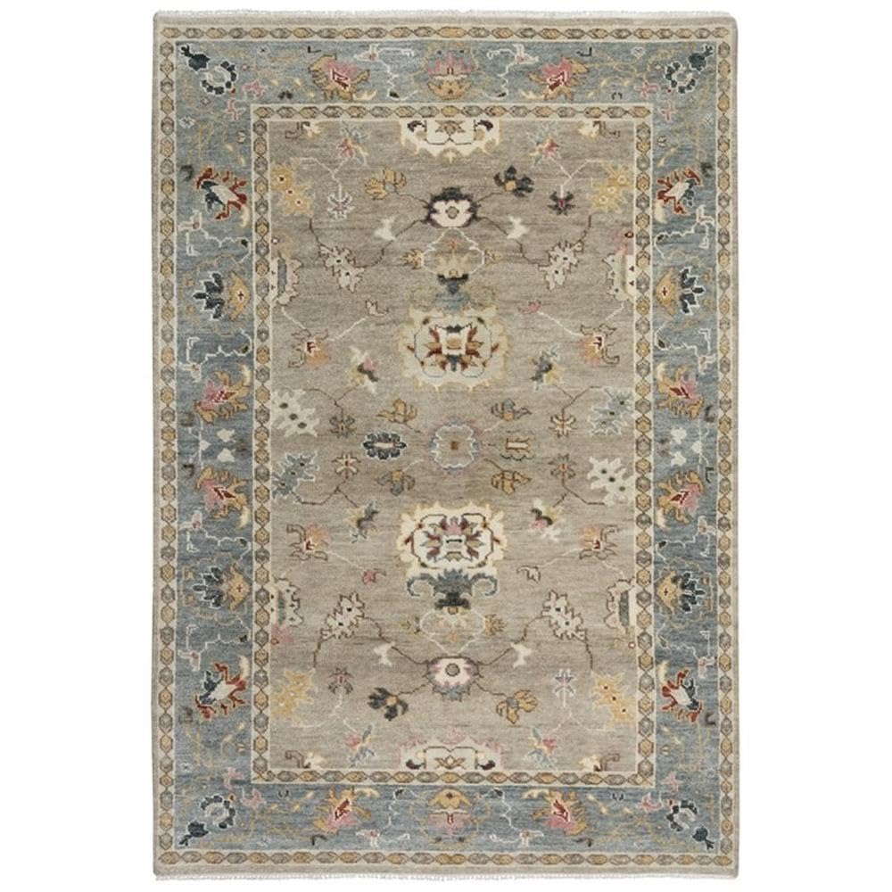 Muse 8' X 10' Abstract Tan/Gray/Brown/Blue/Gray Hand Knotted Area Rug