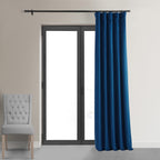 Hpd Half Price Drapes Signature Velvet Thermal Blackout Curtains For Living Room 108 Inch Long (1 Panel) Rod Pocket Insulated Blackout Curtains For Bedroom Window Curtains, 50W X 108L, Union Blue