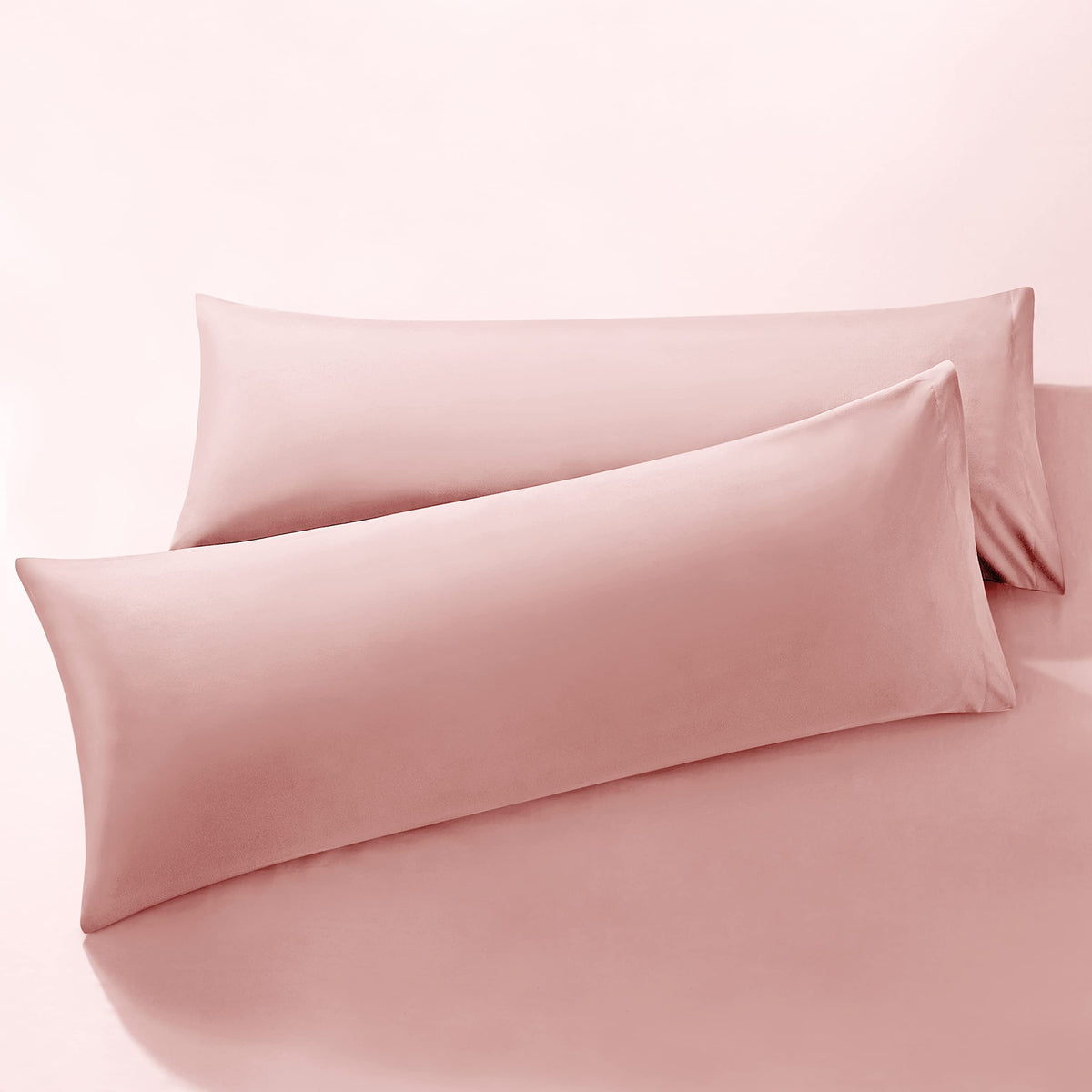 Milvowoc 2Pcs Brushed Microfiber Body Pillowcases - 20 X 55 Inch, Silver Pillow Case Set Non Slip Envelope Pillow Cover With Moi