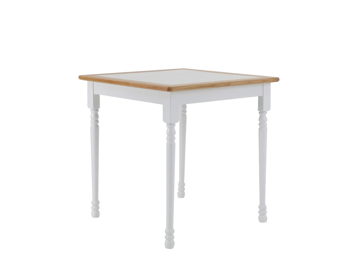 Coaster Home Furnishings Damen Square Tile Top Casual Dining Table Natural Brown And White 4191