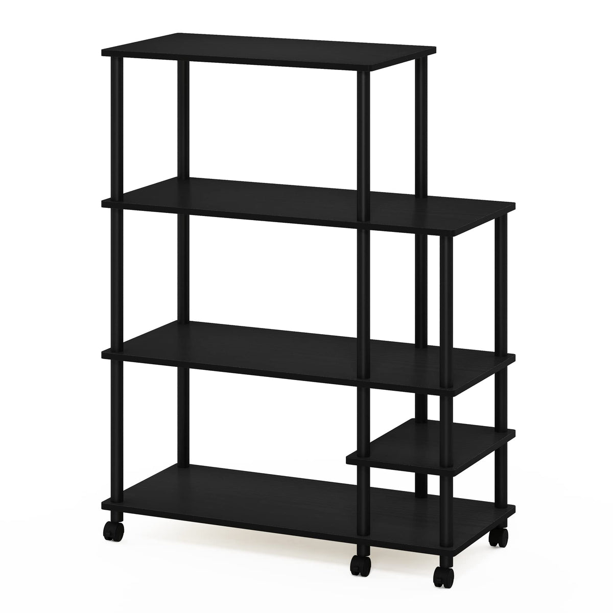 Furinno Turn-N-Tube Kitchen Shelf Cart, Americano/Black