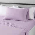 Amazon Basics Lightweight Super Soft Easy Care Microfiber Bed Sheet Set with 14-Inch Deep Pockets, Twin, Frosted Lavender, Solid