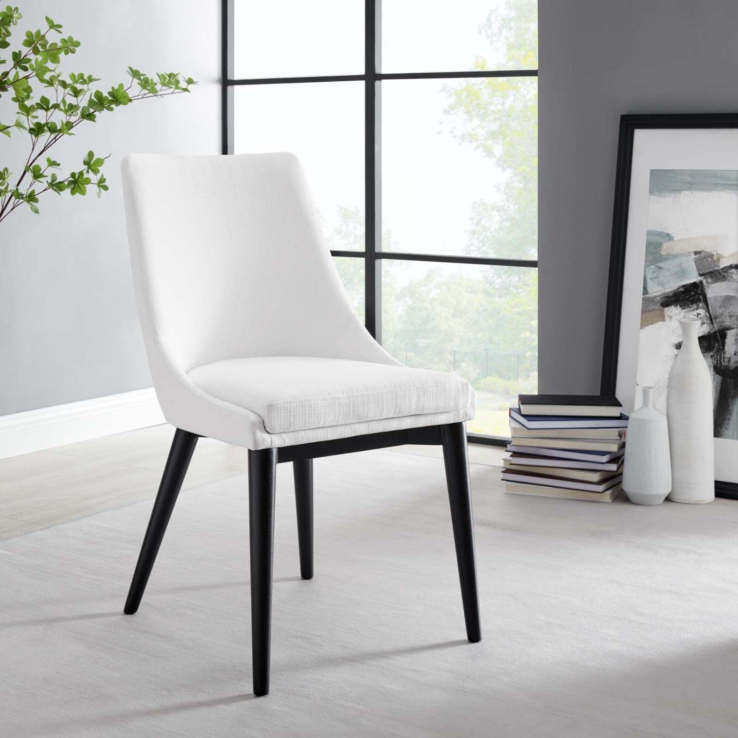 Modway Viscount Chair, White, 24 X 19 X 34