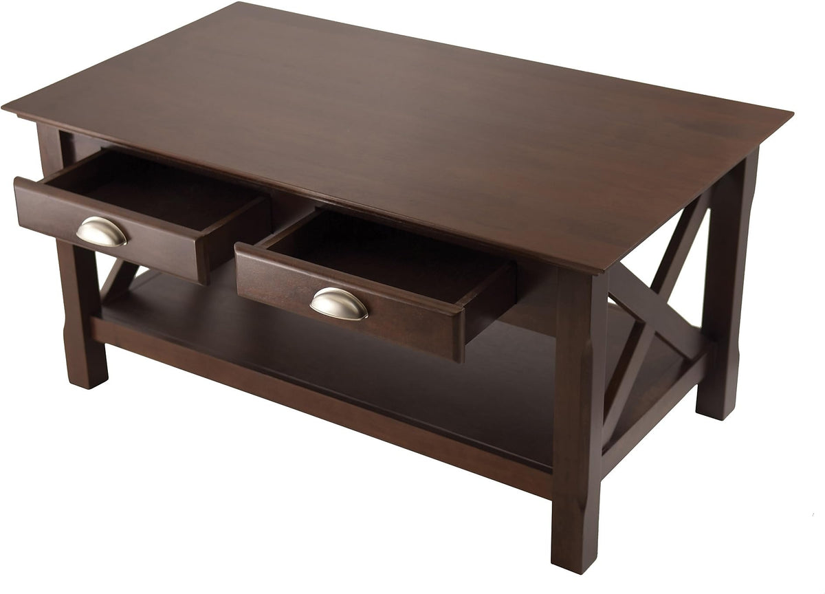 Winsome Xola 18 X 37 X 21-Inch Composite Wood Coffee Table, Cappuccino (40538)