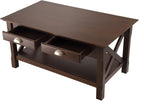 Winsome Xola 18 x 37 x 21-Inch Composite Wood Coffee Table, Cappuccino (40538)