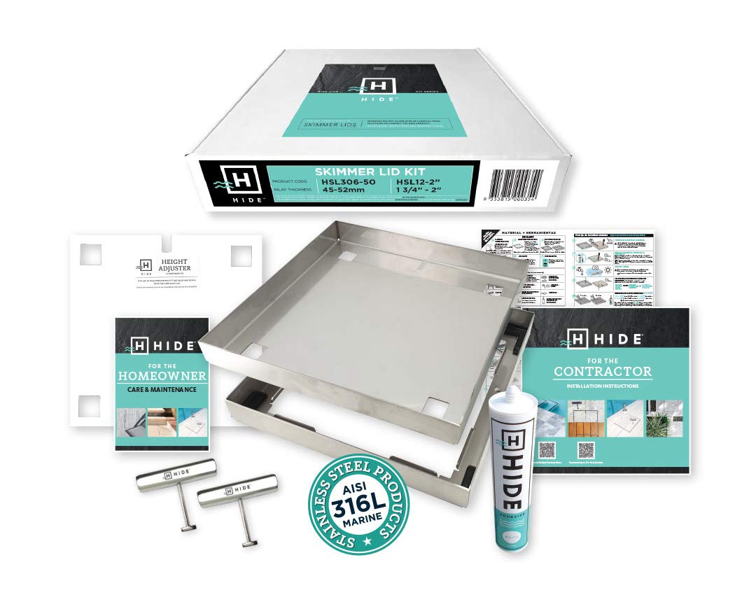 Hide Hsl12-2.5 Skimmer Lid - Suit Inlay Material 2 1/4' To 2 1/2'