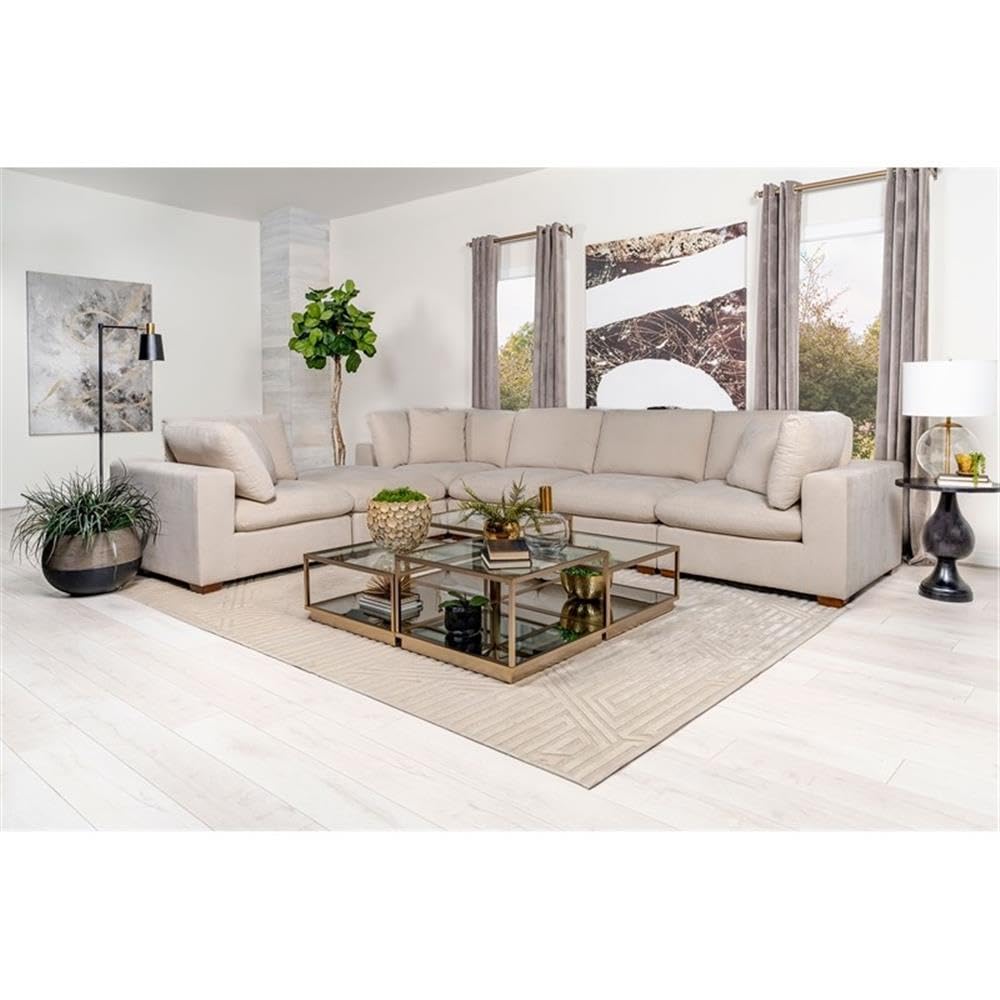 Coaster Lakeview 6-Piece Fabric Upholstered Modular Sectional Sofa