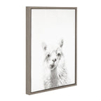 Sylvie Alpaca Framed Canvas by Simon Te of Tai Prints