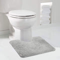 Walensee Bathroom Contour Rug (20x24, Light Tan) Non Slip Bath Mat for Bathroom Water Absorbent Soft Microfiber Shaggy Bathroom 