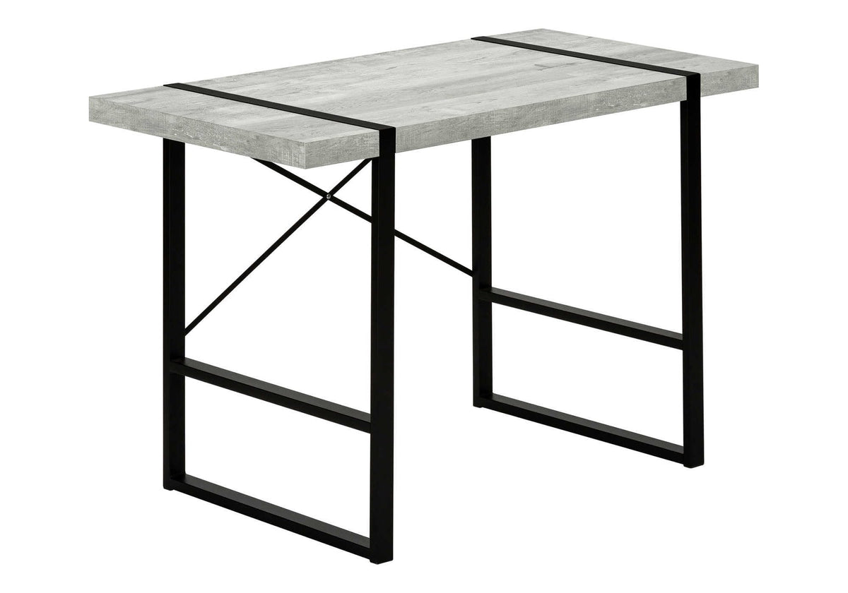 Monarch Specialties Laptop Table for Home & Office-Study Computer Desk-Industrial Style-Metal Legs, 48' L, Gray Reclaimed