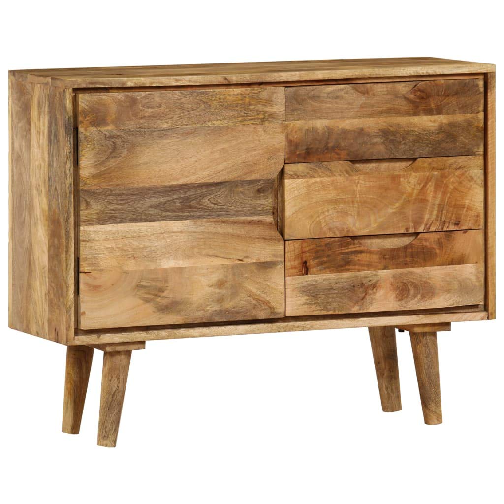 vidaXL Solid Mango Wood Sideboard End Side Stand Storage Drawer Cabinet Bedroom Living Room Indoor Commode Box Lounge Furniture Brown