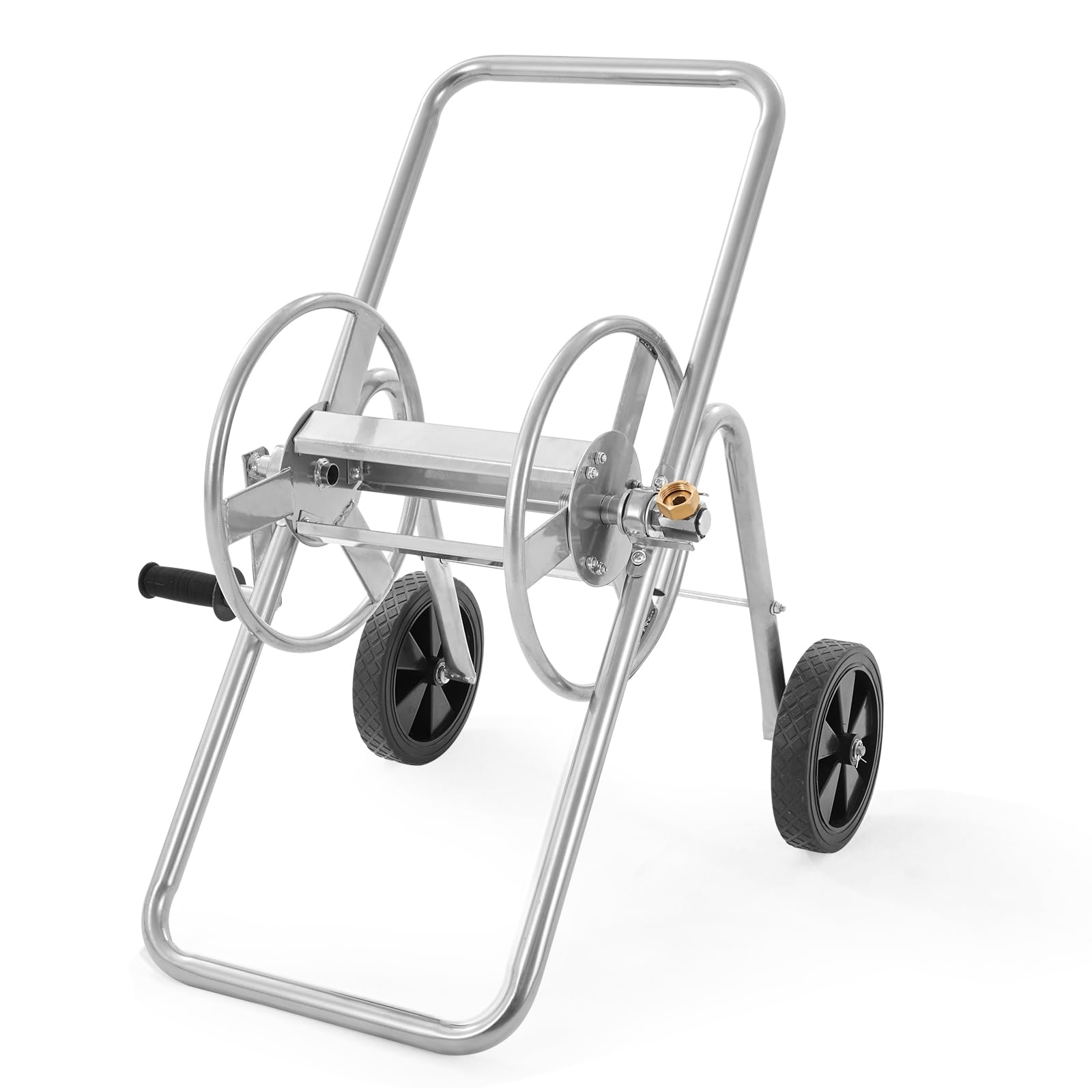 Vevor Hose Reel Cart, Hold Up To 175 Ft Of 5/8 Hose (Hose Not Included), Garden Water Hose Carts Mobile Tools With Wheels, Heavy