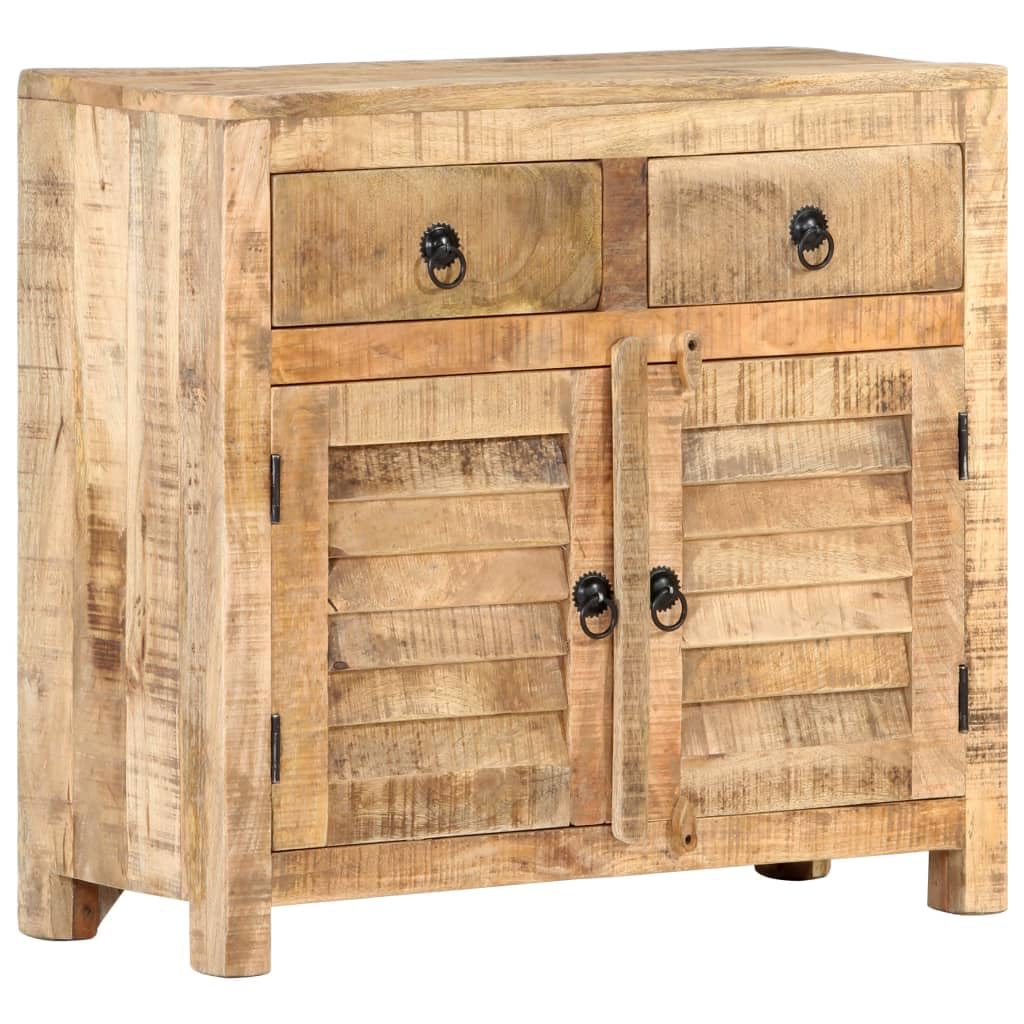 vidaXL Solid Wood Mango Sideboard - Classic Style with 2 Doors and 2 Drawers - Natural Finish - Retro Charm - Ideal for Home Décor