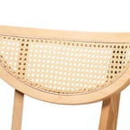 Baxton Studio Dannell Mid-Century Modern Grey Fabric and Natural Oak Finished Wood 2-Piece Dining Chair Set