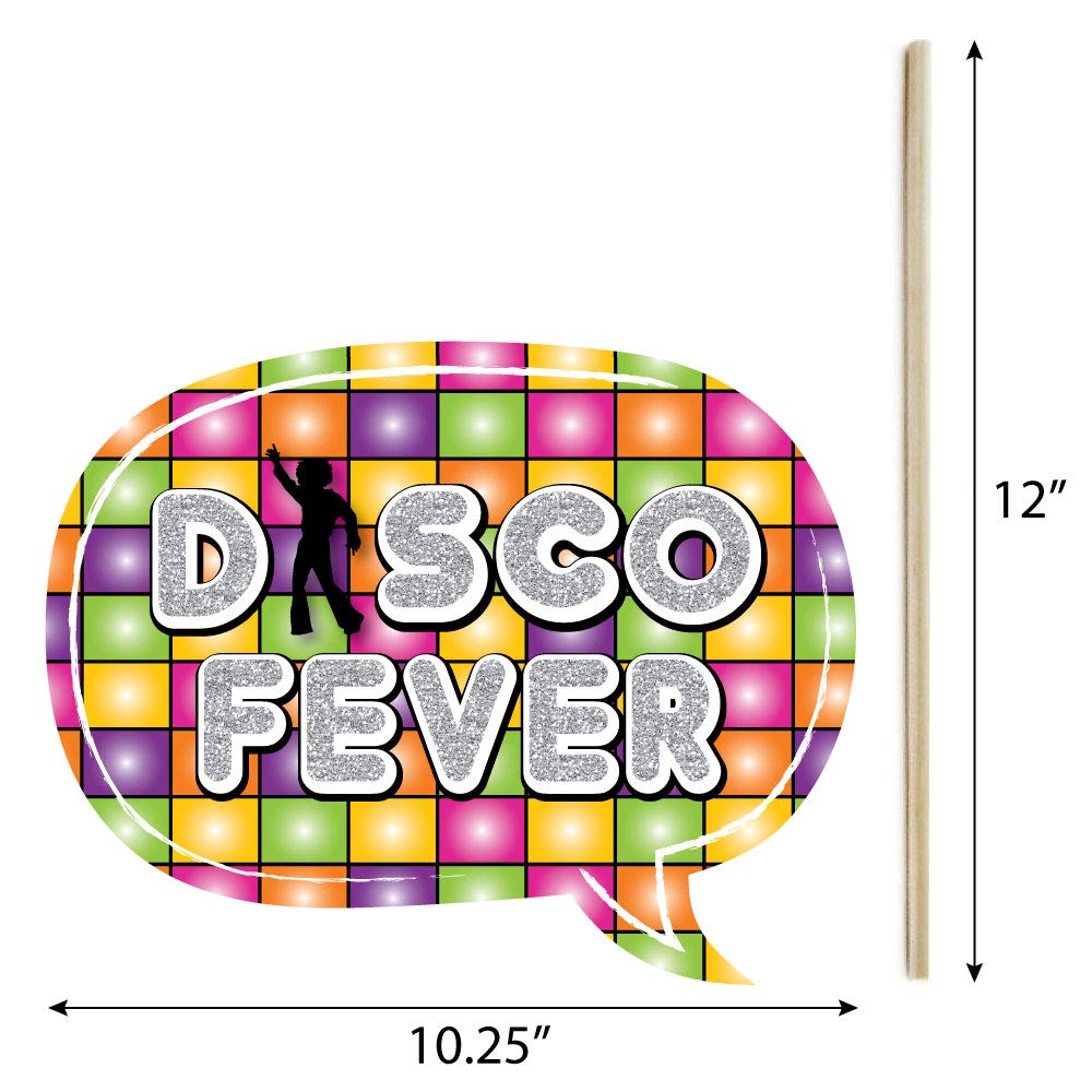 Big Dot Of Happiness 70'S Disco - 1970S Disco Fever Party Photo Booth Props Kit - 20 Count