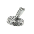 Acxico 1Pcs Vintage Round Metal Insertion Pen Holder Feather Quill Dip Pens Base For School Office Supplies Student Gift