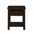 Lilola Home Flora Dark Brown MDF End Table with Drawer