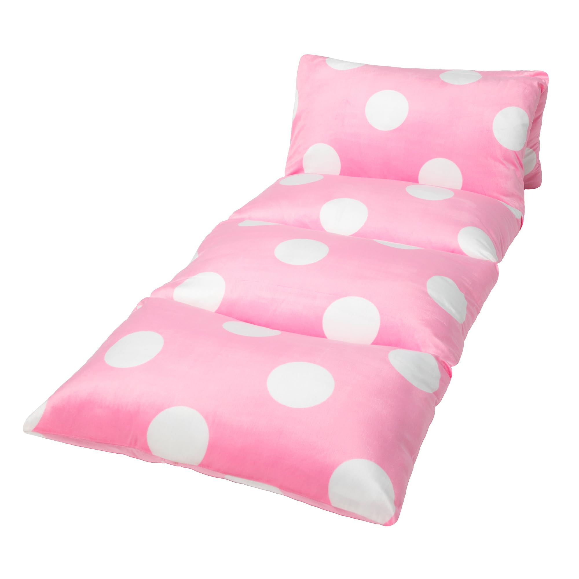 Butterfly Craze Floor Pillow Case, Mattress Bed Lounger Cover, Polka Pink, Queen Size - Cozy Seating Solution For Kids & Adults,
