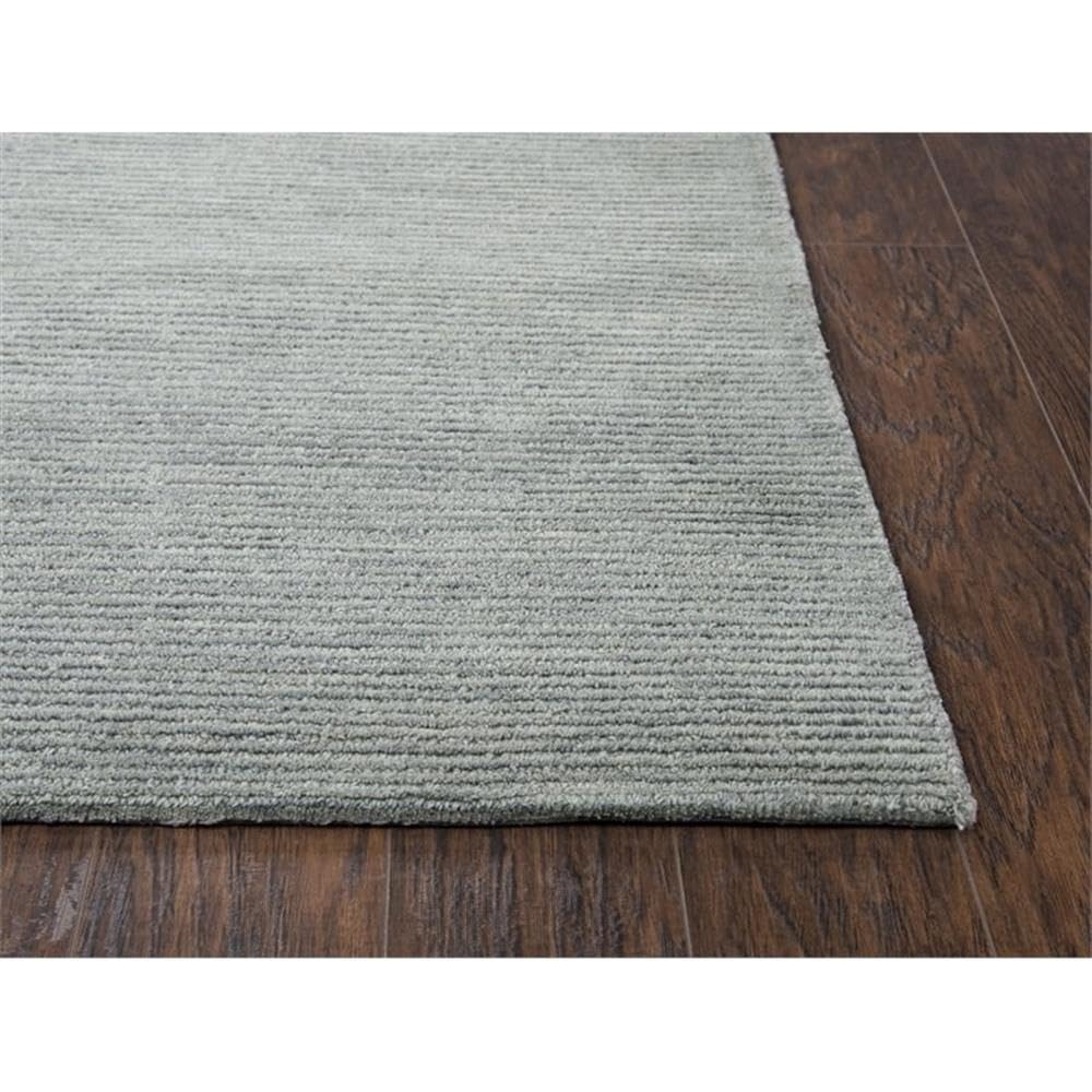 Rizzy Home Alora Decor Emerson 5' X 8' Solid Grey/Gray/Rust/Blue Hand-Tufted Area Rug