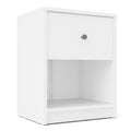 Portland 1 Drawer Nightstand, White