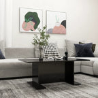 vidaXL Coffee Table Black 40.7"x23.6"x15.7" Engineered Wood
