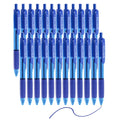 Writon Retractable Blue Ballpoint Pens - 24-Pack Writing Pens - Comfortable Grip - 0.7Mm Fine Point For Smooth Writing - Fast-Dr