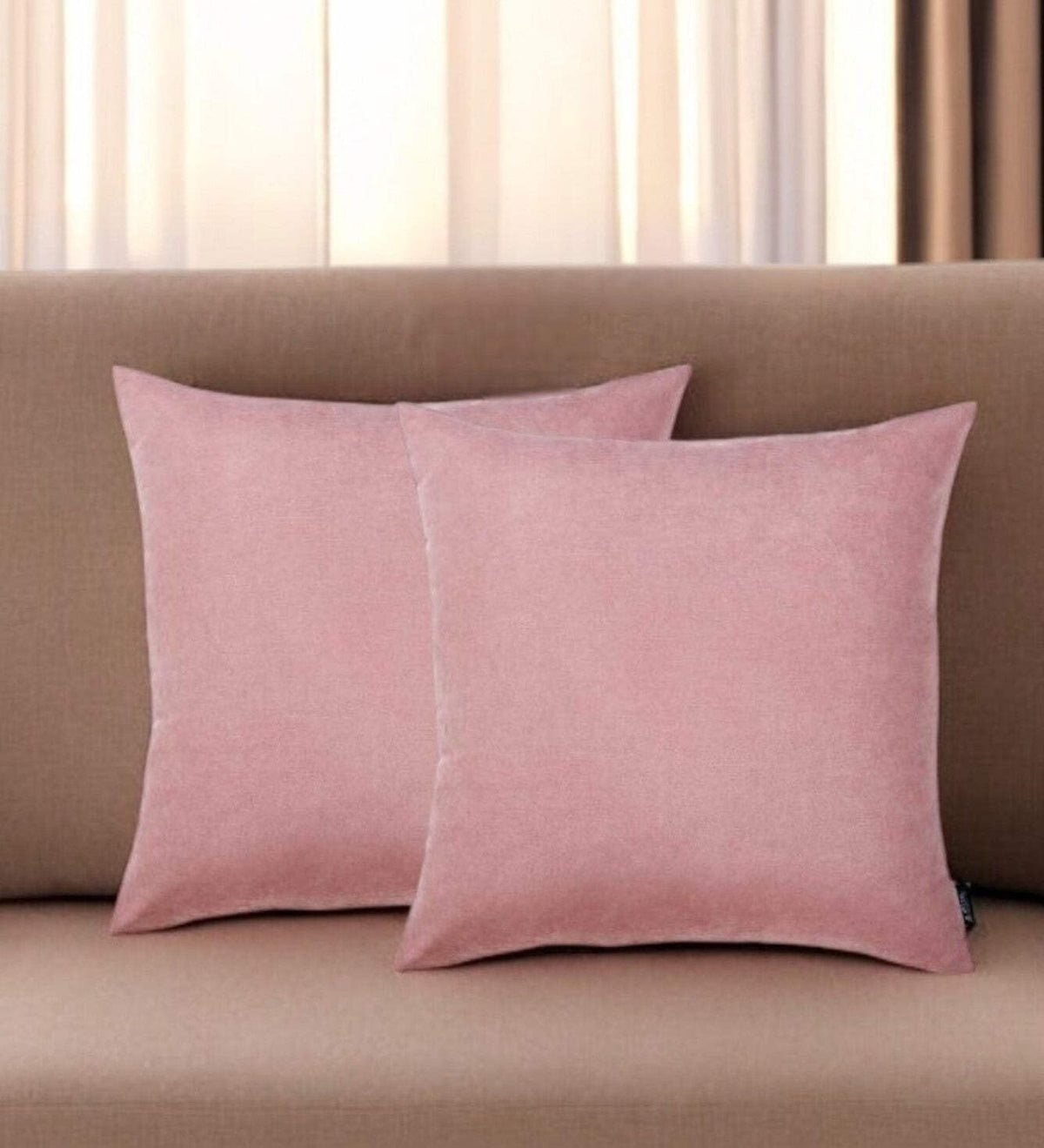 Pillows HomeRoots Polyester 20'x20'Light Pink Honey Decorative Throw Cover 2 pcs in Set