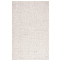 SAFAVIEH Abstract Collection Area Rug - 6' x 9', Ivory & Light Grey, Handmade Wool, Ideal for High Traffic Areas in Living Room,