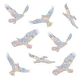 Eagle Anti-Collision Window Clings - Glass Reminder Prism Decals - Avoid Birds Strikes for Windows and Glass Doors, 24 Pieces