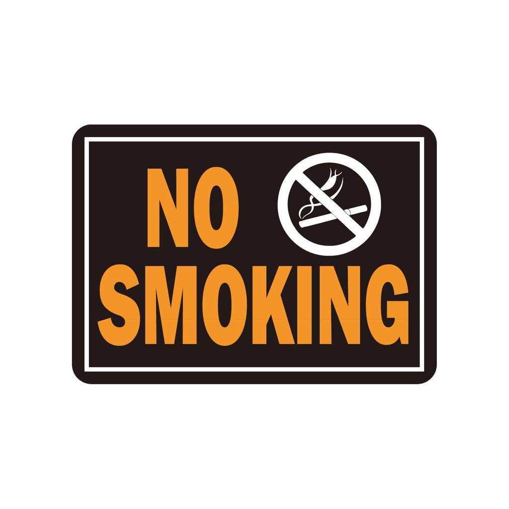 Hy-Ko Products HY KO-811 811 NO Smoking Aluminum Sign, 9.25'' x 14'', Orange/Black