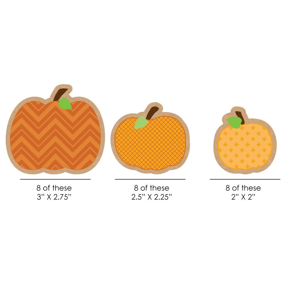 Big Dot Of Happiness Pumpkin Patch - Diy Shaped Fall, Halloween Or Thanksgiving Party Cut-Outs - 24 Count