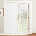 Ryb Home Privacy Door Curtains - Room Darkening French Door Curtain Sidelight Window Curtains For Tricia Door Portable Self Adhesive Drapes For Office, 26 Inch Wide X 69 Inch Long, 2 Pcs, Pure White