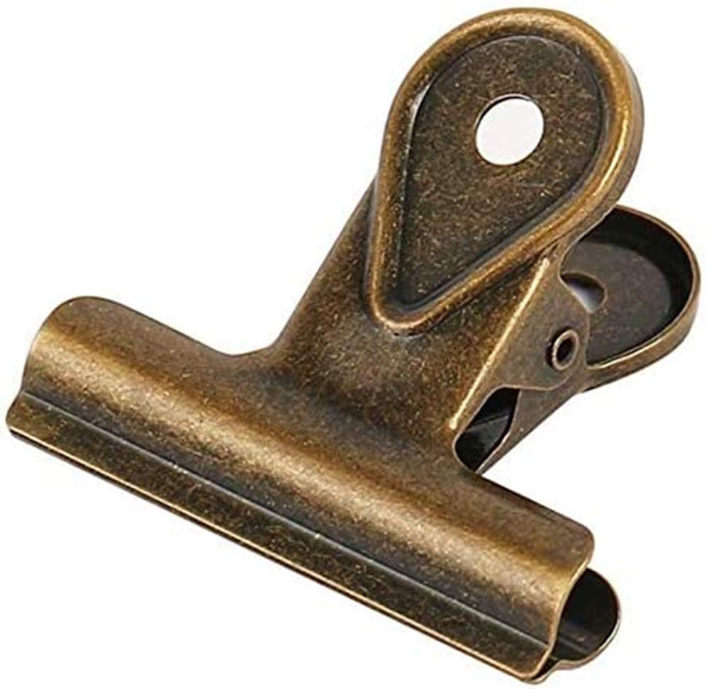 Zittop 4 Pack Metal Binder Clips, Invoice Bill Clip Utility Paper Clips For Office Home Use (Bronze, 40Mm)