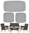Sqodok Patio Cushion Covers 3 Packs Outdoor Seat Cushions Replacement Covers Fit For 4 Pieces Wicker Rattan Furniture Patio Conv