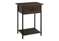 Accent Table, 2 Tier, End, Black Metal, Contemporary