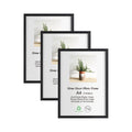 LYYYXGYP A4 Black Wood Picture Frame 3 Pack 21x30cm Solid Wood Photo Frame Certificate Frame with Plexiglass for Wall Hanging or