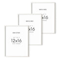 Haus and Hues Set of 3 12x16 White Frames - Picture Frames 12x16 White Gallery Wall Frame Set, 12 by 16 White Frame Gallery Phot