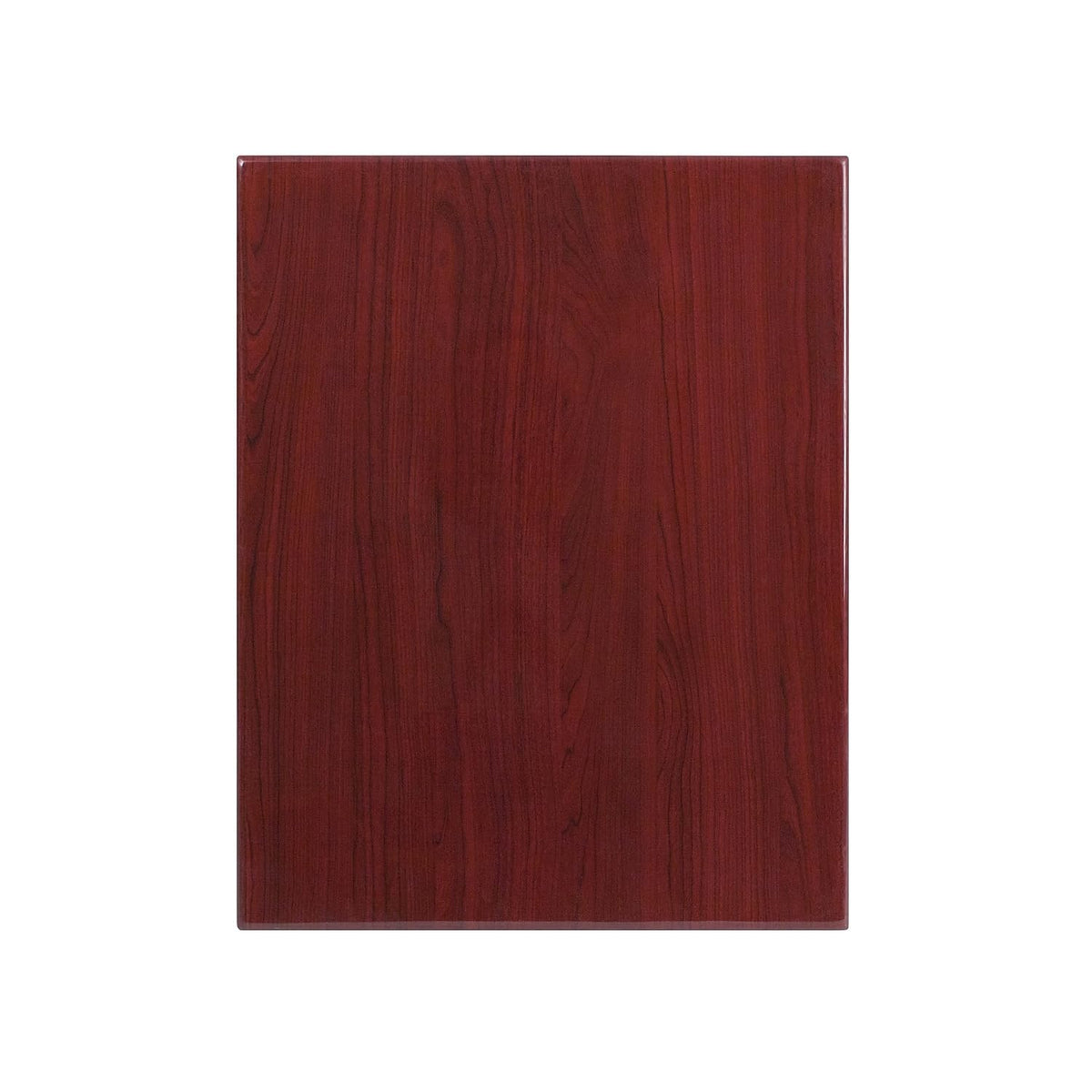 Flash Furniture Glenbrook 24' X 30' Rectangular High-Gloss Mahogany Resin Table Top With 2' Thick Edge