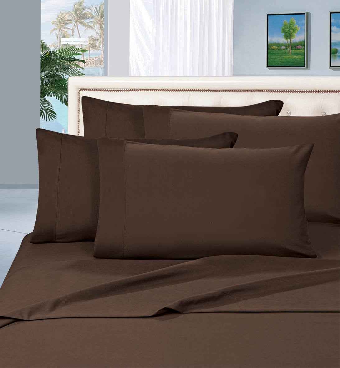 2Pc Pillow Cases 90 Gsm Microfiber - Available In Many Sizes And Many Colors,Full/Queen, Brown