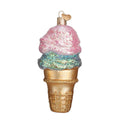 Old World Christmas 32194 Ornaments: Ice Cream Lover Gifts Glass Blown Ornaments for Christmas Tree, Double Dip