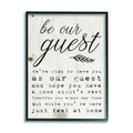 Stupell Industries Be Our Guest Poem Cursive Black Framed Wall Art, 11 x 14, Design by Artist Daphne Polselli