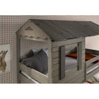Acme Furniture Darlene Farmhouse Wood Twin Over Twin Bunk Bed in Rustic Gray