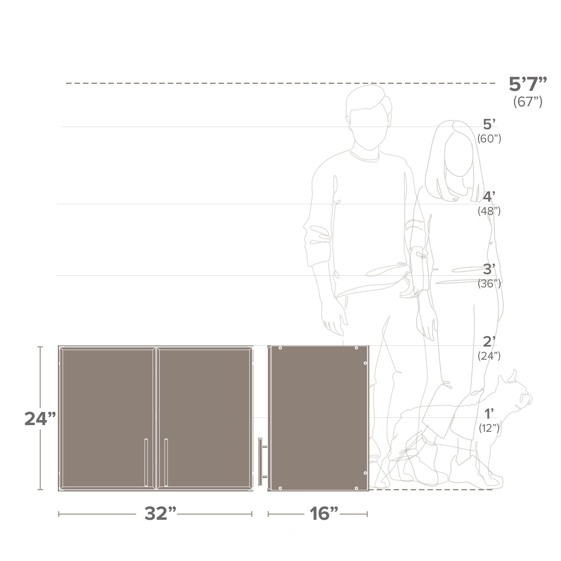 Prepac Brown Cabinet: Elite Wall Cabinet, Eew-3224 Garage Cabinet With Storage Shelf, Stackable 16'D X 32'W X 24'H, Perfect As A Garage Storage Cabinet With Doors And Shelves