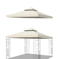 BenefitUSA Replacement Canopy Top Cover for 10X10 Gazebo Polyester Double Tiers for Outdoor Garden Patio Pavilion Sunshade (Ec