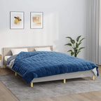 Vidaxl Weighed Blanket In Blue - Comfortable Brushed Polyester Microfiber, Hypoallergenic Glass Bead Filling, Even Pressure Distribution, Designed For A Calming Sleep
