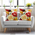 Bmrgifts Jute Fabric Decorative Designer Printed Cushion Cover Decorations For Sofa Living Room 24 X 24 Inch Set Of 2 Multi (Cc1