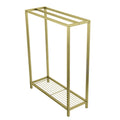 Kingston Brass SCC8357 Edenscape Freestanding Iron Towel-Rack, Brushed Brass , 24.63 x 8.88 x 31.75